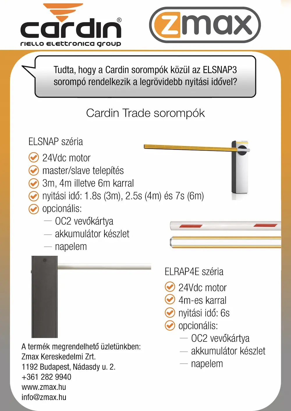 Cardin kedd – Trade ipari sorompó